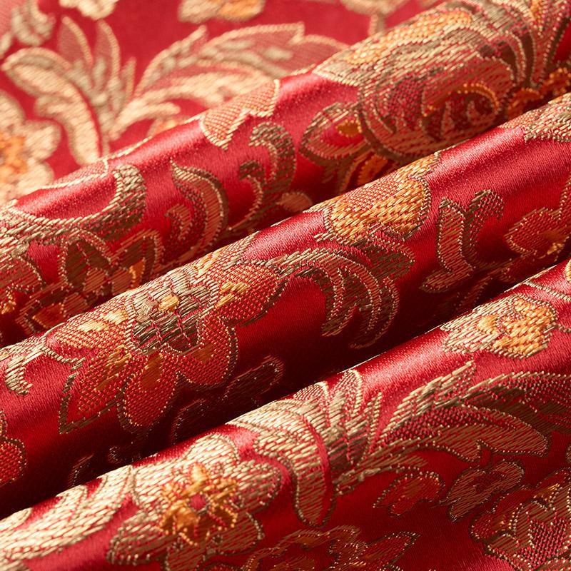 Men's 2-piece Floral Pattern Jacquard Red Tuxedo