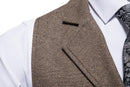 Men's Tweed Vintage Casul Brow Vest