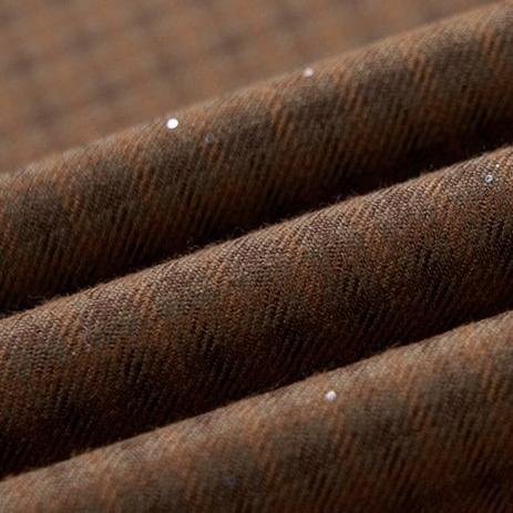 Plaid Sequin Brown Suit Fabric