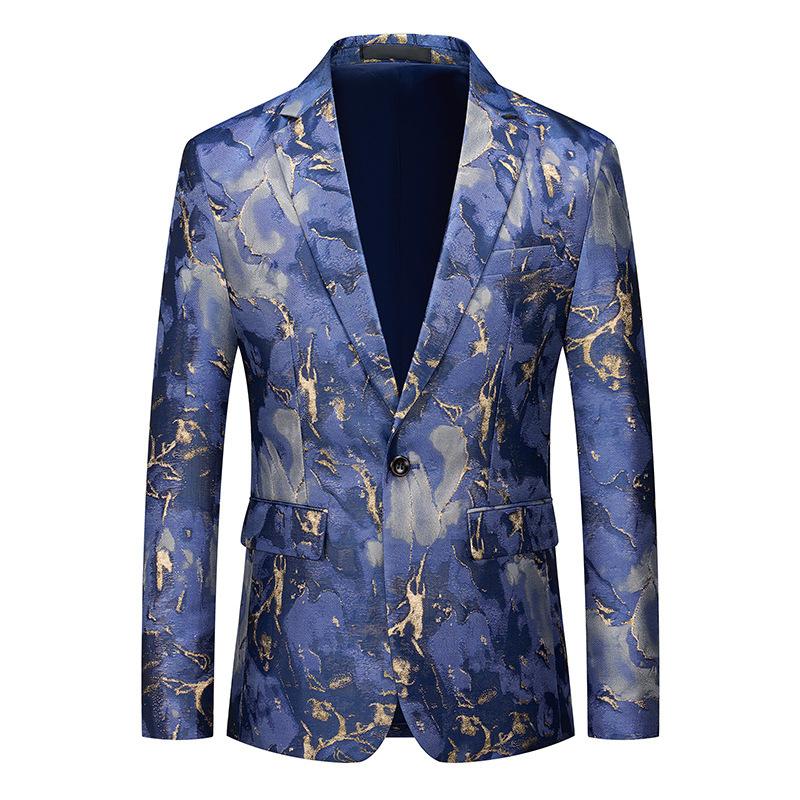 slim  fit blue jacket - 1