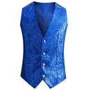 Men's Stylish Single-Breasted Navy Vest