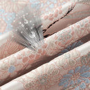 Esmoquin rosa de jacquard con estampado floral de dos piezas para hombre