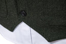 Men's Tweed Vintage Wedding Green Vest