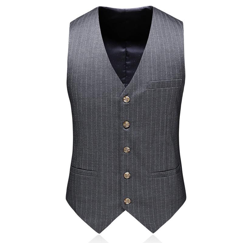 Subtile Striped Grey Suit Vest