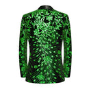 Green Falling Stars sequin jacket back