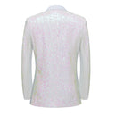 Pink Sequin White Tuxedo back