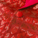 Esmoquin rojo con mosaico geométrico y lentejuelas para hombre