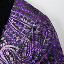 Blue Paisley Dark Purple Tuxedo - 4