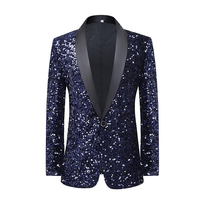 Full Sequin Navy Jacket - 1