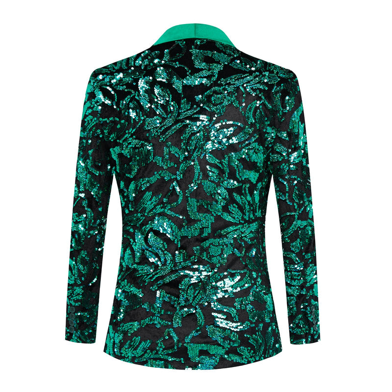 emerald green sequin tuxedo