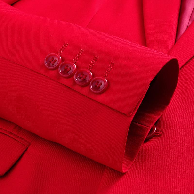 3-piece red suits details
