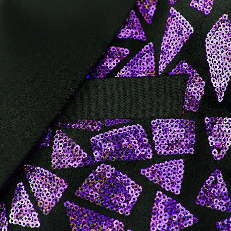 Dark Purple Sequin Tuxedo - 3