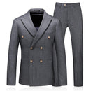 Subtile Striped Grey Suit