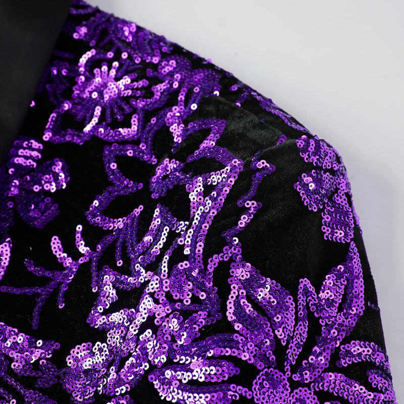 Purple Falling Stars sequin jacket - 3