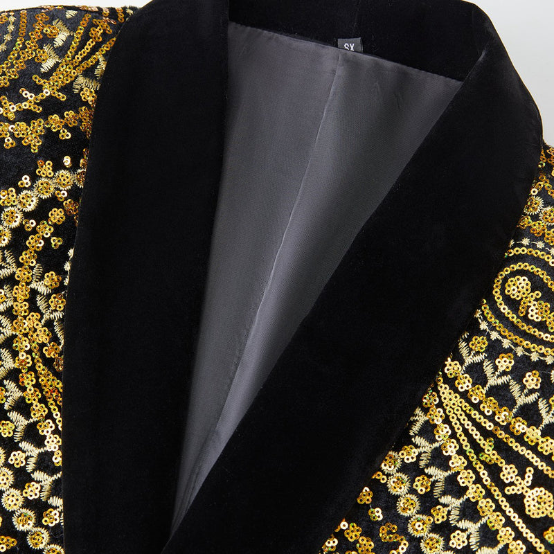 Sequin Paisley Golden Tuxedo - 2