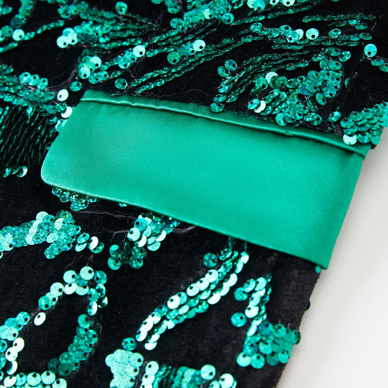 Emerald Green Sequin Tuxedo - 3