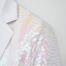 Pink Sequin Water Ripples White TuxedoPink Sequin Water Ripples White Tuxedo - 3
