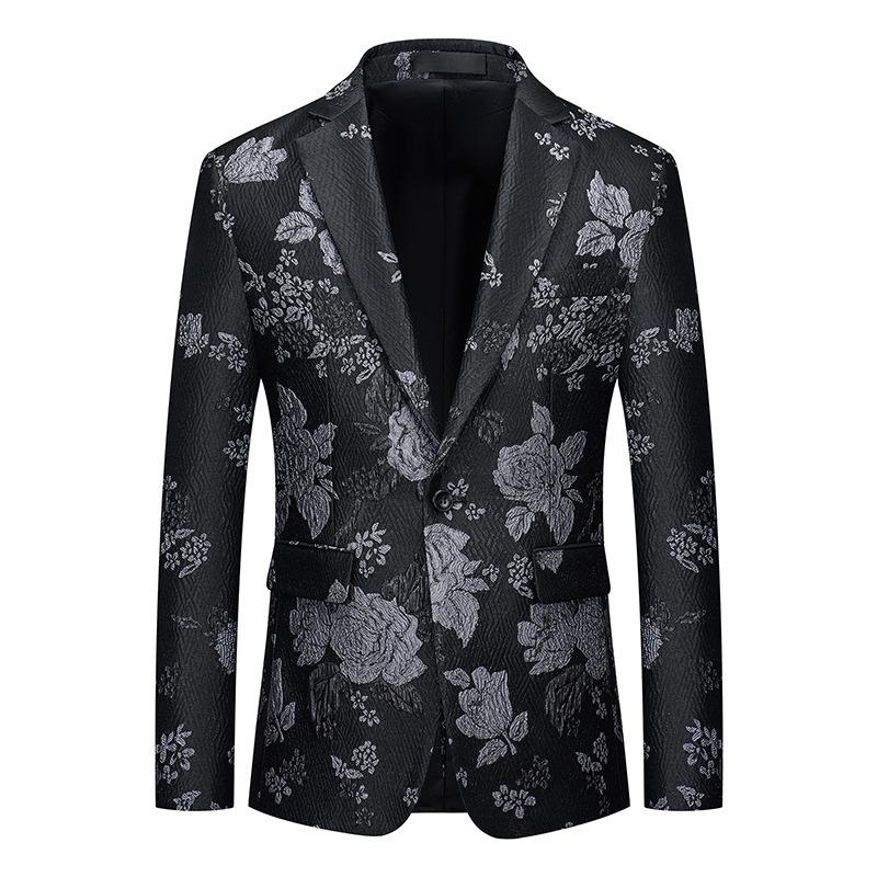 silver jacquard black jacket  1