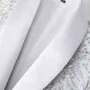 Silver Sequin Paisley White Tuxedo -2