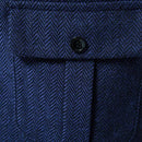 Men's Tweed Vintage Wedding Blue Vest