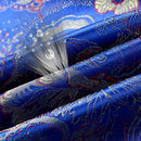 Men's 2-Piece Floral Pattern Jacquard Blue Tuxedo