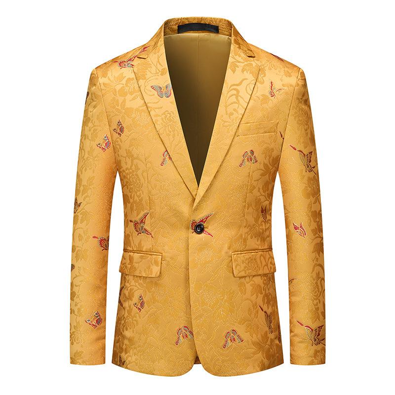 Butterfly Jacquard Yellow Jacket - 1