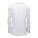 Pink Sequin Water Ripples White Tuxedo back