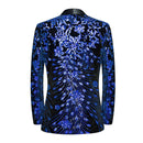 Blue Falling Stars sequin jacket back