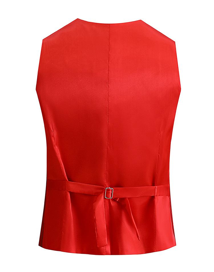 Men's Stylish Single-Breasted Red Vest Men's Stylish Single-Breasted Red Vest