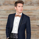 Handmade Wood Bow Tie Set 3-Piece for Christmas 6 Colors