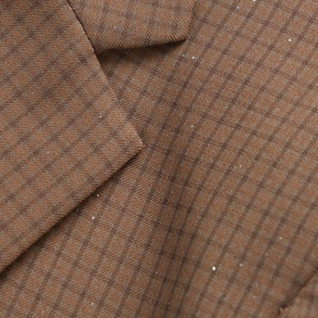 Plaid Sequin Brown Suit - 5