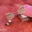 Juego de 3 pajaritas de madera hechas a mano para Navidad en 4 colores