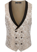 Leaf Jacquard Beige vest