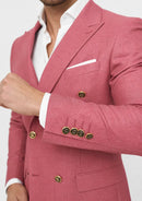 Dusty Rose Double-Breasted Suit (2-Piece)