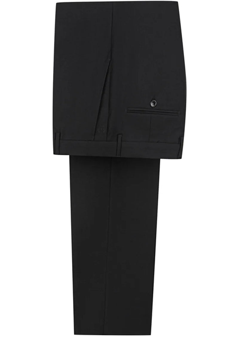 Men's 3-Piece Stacked Shawl Collar Jacquard Black Tuxedo