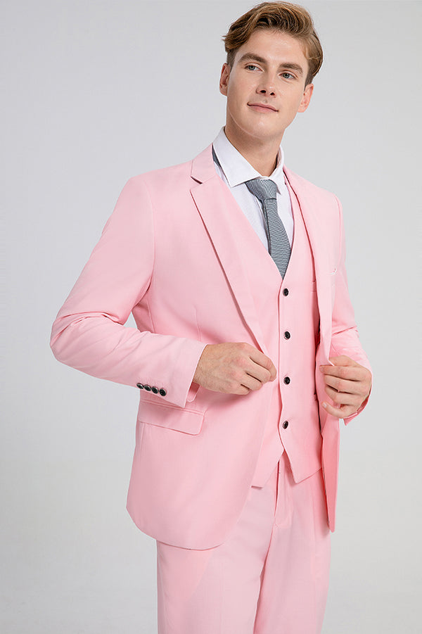 Tuxedo Action Men's 3-Piece Paisley Stylish Pink Suit for Men, Pink / 1*Top-clothes + 1*Vest + 1*Pants / 36R Tuxedo Action Men's 3-Piece Paisley Stylish Pink Suit for Men, Pink / 1*Top-clothes + 1*Vest + 1*Pants / 36R