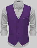 Traje de negocios blanco de tres piezas y un botón para hombre