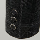 Dúo de esmoquin negro de dos piezas para hombre con ribete plateado