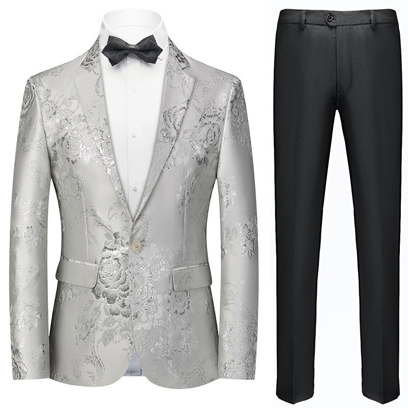 silver tuxedo