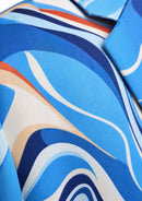 Men’s 2-Piece Baby Blue Abstract Print Suit Set