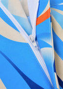 Men’s 2-Piece Baby Blue Abstract Print Suit Set