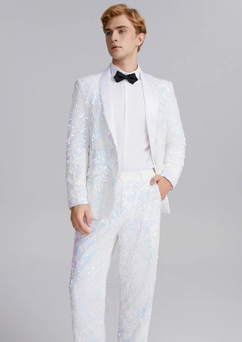 white 2 piece dress suit Men's 2-Pieces Slim Fit Linen (White) 42L its refined silhouette and understated design make it a versatile wardrobe staple Ivory Double Breasted Tuxedo Dinner