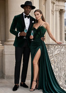 Men's Emerald Green Tuxedo Luxurious Velvet