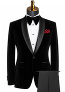 Men's Luxurious Velvet Black Tuxedo