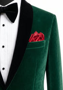 Men's Emerald Green Tuxedo Luxurious Velvet