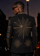 Hand-Embellished Gold Sunburst Jacket
