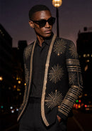 Hand-Embellished Gold Sunburst Jacket