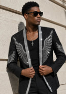 Hand-Embellished Crystal Wing Jacket