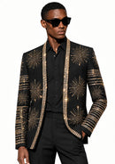 Hand-Embellished Gold Sunburst Jacket