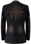 Hand-Embellished Gold Sunburst Jacket